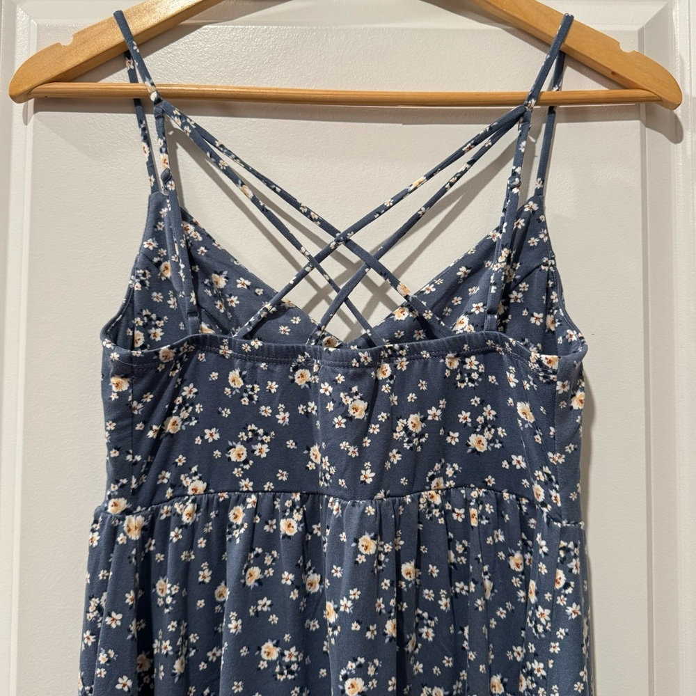 NINE BRITTON Lizzy Maternity Brushed Knit Dress XS Blue Floral - Picture 11 of 14